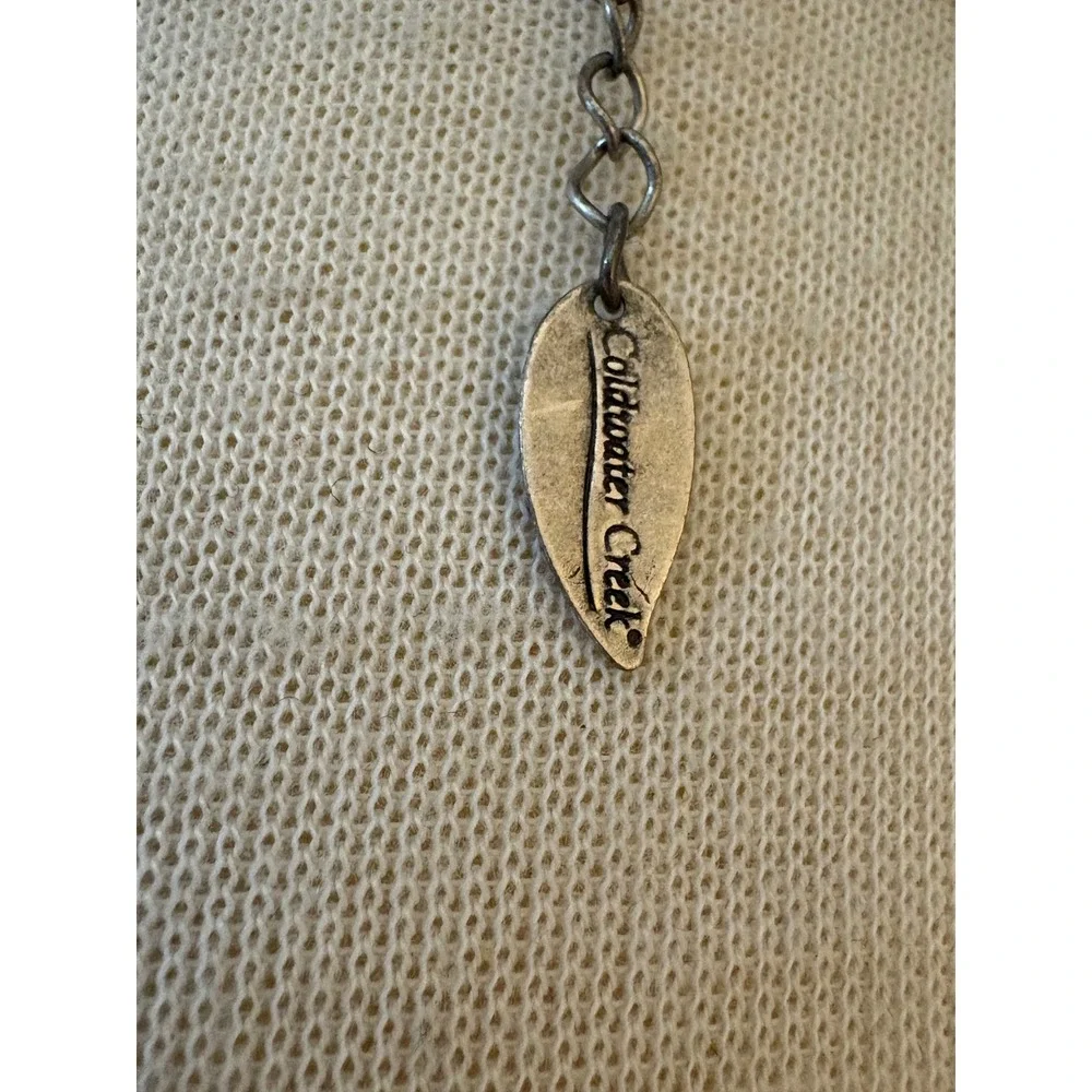 Coldwater Creek Multi-Strand Beaded Necklace Green Blue Ceramic Silver Boho